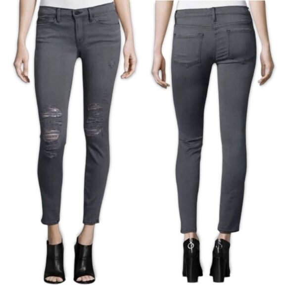 Frame Denim Le Skinny de Jeanne Jeans in Greys Inn - Picture 1 of 16